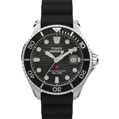 Afbeelding van Timex Deep Water Meridian TW2W81600 Horloge Rubber Zwart Ø 44 mm