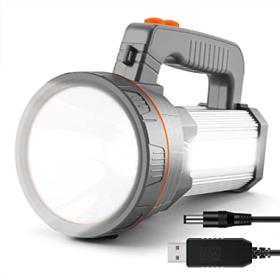 Afbeelding van AF WAN LED handlamp 7000 lumen, zaklamp, oplaadbare CREE super helder Ustellar schijnwerper camping lantaarn waterdicht zoeklicht (zilver1)