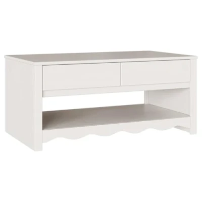 Afbeelding van vidaXL Oester Wit Hout Middelgroot Salontafel Rechthoekig Modern