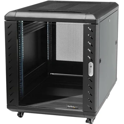 Afbeelding van StarTech.com RK1536BKF rack 15U Vrijstaande rek Zwart