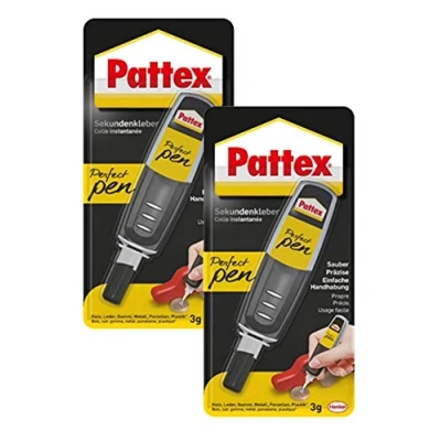 Afbeelding van Pattex Perfecte pen, extra sterk en nauwkeurig voor doseren, superlijmstift materialen zoals hout, rubber porselein (2 x 3 g)