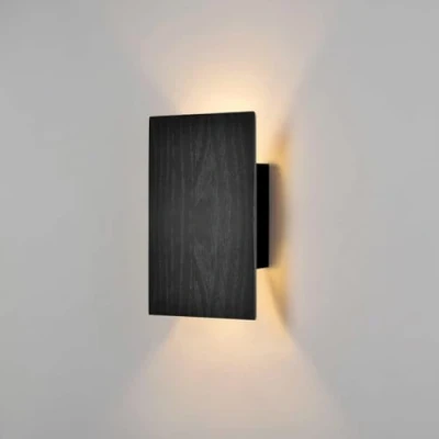 Afbeelding van ouglres wandlamp van hout, zwarte voor binnen met schakelaar, vintage nachtlampje, led, warm wit, wandlampen in modern design slaapkamer, woonkamer, hal, trappenhuis, retro bedlamp, 8 W,