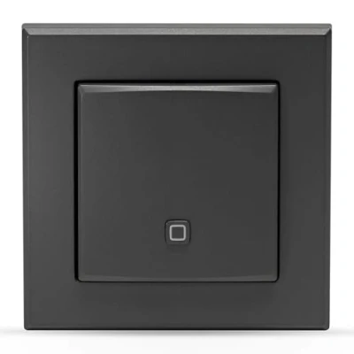 Afbeelding van Homematic IP Smart Home 160530A0 Temperatuur en luchtvochtigheidssensor, voor binnen, antraciet, regelt digitale radiator/vloerverwarming, app, Alexa, Google Assistant, temperatuurmeting,