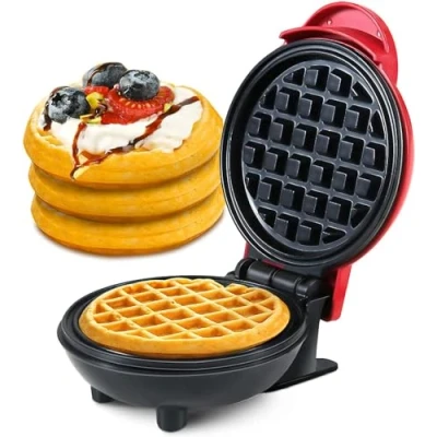 Afbeelding van Candora Mini wafelmaker voor individuele waffles, hasjbruin, panini&#039;s, lunch, snacks of andere op de go breakfast