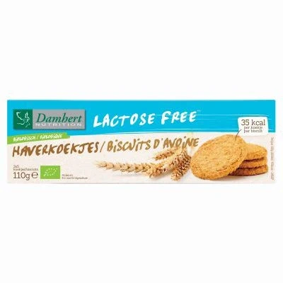 Afbeelding van 3x Damhert Haverkoekjes Biologisch Lactosevrij 110 gr