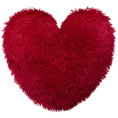 Afbeelding van Brandsseller Hartkussen decoratief kussen sierkussen 40x40 cm rood