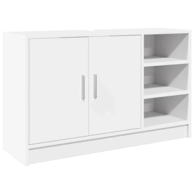 Afbeelding van Wastafelkast 90x29x55 cm bewerkt hout wit