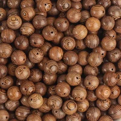Afbeelding van DAHI kralen, 300 stuks, houten 10 mm, knutselkralen voor doe het zelf sieraden maken (10 mm/300 stuks)