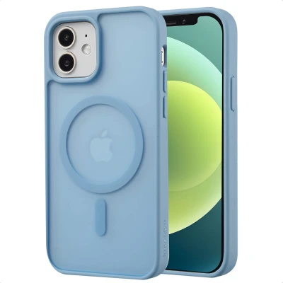 Afbeelding van Apple iPhone 12 MagSafe Hoesje Kunststof imoshion Hardcase/Backcover Lichtblauw Telefoonhoesje