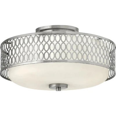 Afbeelding van Hinkley/ Fredrick Ramond LED Plafondlamp Jules 3X E27 Max 60W Dimbaar Brushed Nickel