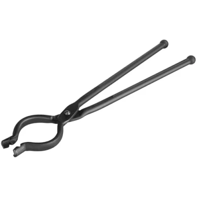 Afbeelding van VEVOR smeedtang 46 cm Duurzaam koolstofstaal V tang lang handvat goede grip veilige bediening smederijgereedschap voor T gesmede bouten en grote koppen