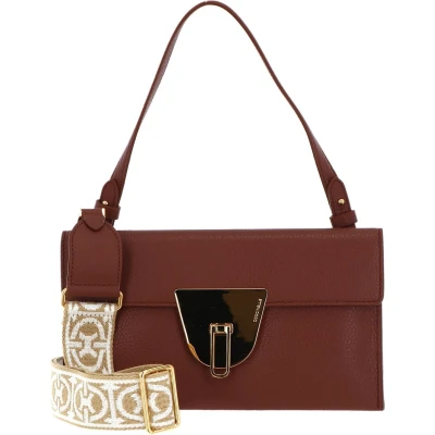 Afbeelding van COCCINELLE Leren Handtas Schoudertas Coccinellenico Handbag Brule Bruine