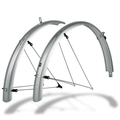 Afbeelding van SKS Kunststof 28 inch 55 mm breedte spatbordenset zilver