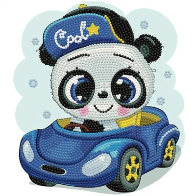 Afbeelding van Knutselpakket met Ronde Steentjes, DOTZ voor Volwassenen, Hobbypakket Kinderen Vanaf 8 Jaar DBX.038 BOX Diamond Dotting kit 22x22cm Cool Car