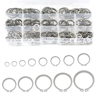 Afbeelding van 250 STKS 304 RVS C Clip Behoudende Ringen, Externe Snap Ring Circlips