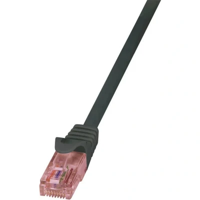 Afbeelding van LogiLink CQ2023U RJ45 Netwerkkabel, patchkabel CAT 6 U/UTP 0.50 m Zwart Vlambestendig, Snagless 1 stuk(s)