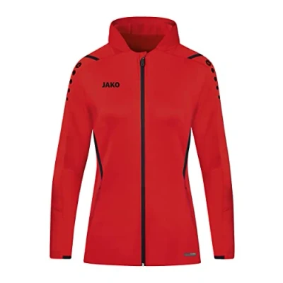 Afbeelding van Jas met kap Challenge Rood/zwart / 152