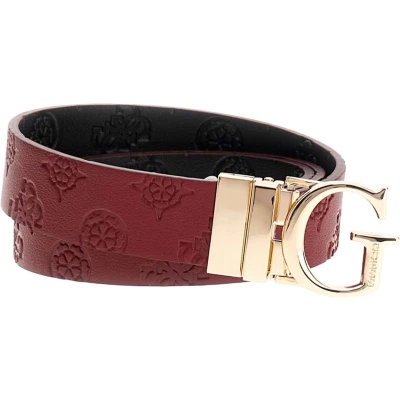 Afbeelding van GUESS Riem Jena Adjustable And Reversible Pant Belt W80 Red Multi Donkerrood Zwart