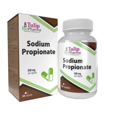 Afbeelding van Natriumpropionaat (propionzuur) 500mg 120 Capsules, 3rd Party Lab Tested, Hoge Sterkte Supplement, Gluten en GGO Vrij