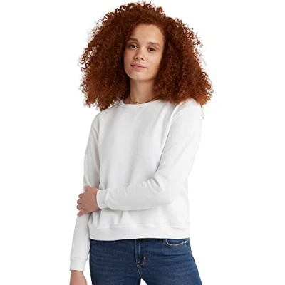 Afbeelding van Hanes Sweatshirt voor dames wit M