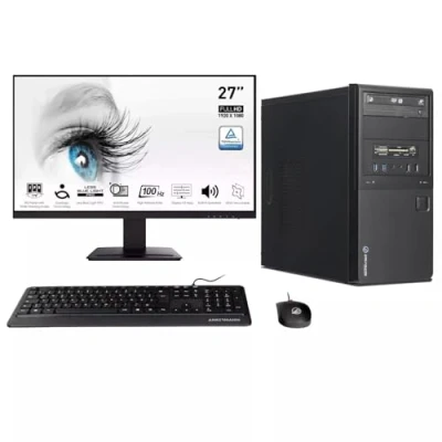 Afbeelding van Ankermann Desktop PC Set 27 Inches HD Monitor, Keyboard, Mouse Intel Core i5 6400 Graphics 16GB RAM 1000GB SSD Card Reader &amp; DVD Burner Windows 11 WiFi LibreOffice