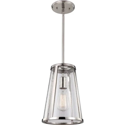 Afbeelding van Feiss LED Pendelarmatuur Harrow 1X E27 Max 60W Dimbaar Polished Nickel