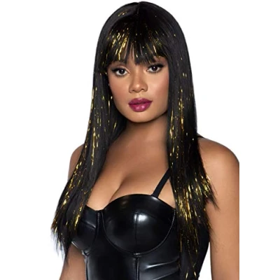 Afbeelding van Long bang wig with tinsel