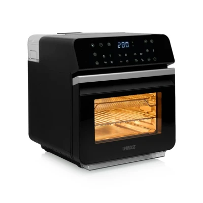 Afbeelding van Princess Steam Airfryer Oven 182085 Heteluchtfriteuse Groot 10 liter 12 voorgeprogrammeerde programma&#039;s Inclusief airfry rek, bakplaat en grillrooster Zwart