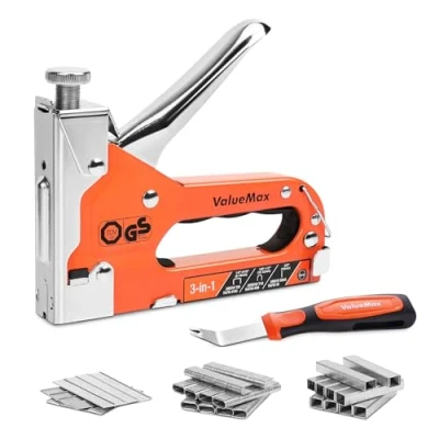 Afbeelding van ValueMax 3 in 1 Handtacker Set TÜV GS Getest, Professionele Nietmachine voor Hout, met 3000 Nietjes Type 140/28/8, Krachtig Nietpistool Instelbare Schietkracht Stoffering Decoratie Meubels