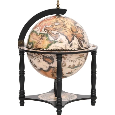 Afbeelding van vidaXL Globebar massief eucalyptushout zwart