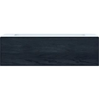 Afbeelding van Looox solid facet 120cm surface wb 850 1 la black meubel swf1200bl