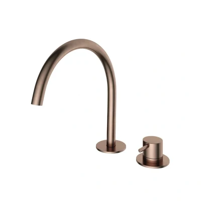 Afbeelding van HotBath Cobber Wastafelmengkraan 2 gats Geborsteld Koper PVD CB023BCP