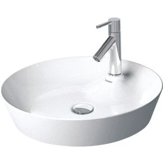 Afbeelding van Duravit cape cod opzetwastafel 480 mm wit hoogglans met kraangat wondergliss 23284800001