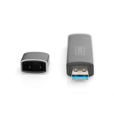 Afbeelding van ASSMANN Electronic DA 70886 geheugenkaartlezer Aluminium USB 3.2 Gen 1 (3.1 1) Type A/Type C