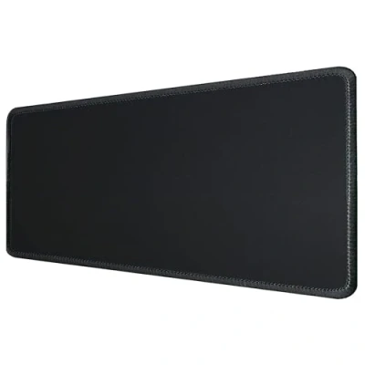 Afbeelding van Silent Monsters Muismat Grootte XX Large (90 x 40 cm), Mouse Pad Design: Zwart, Genaaide Rand, voor Bureau en Gaming, Mousepad Antislip rubberen basis
