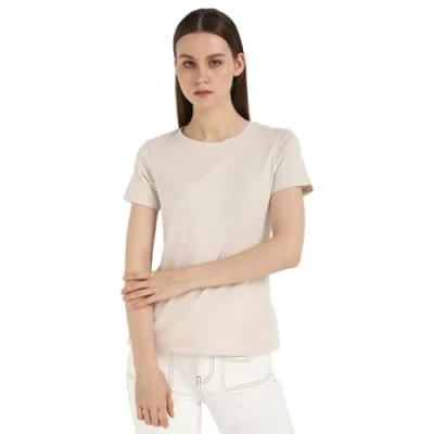Afbeelding van Calvin Klein Jeans Institutional Graphic SLIM TEE Tshirt basic, Dames, Maat: XL, Moonbeam