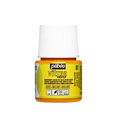 Afbeelding van Pebeo Transparante Glasverf Vitrea 160C Zon Geel 45 ML