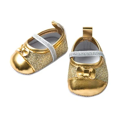 Afbeelding van Heless Poppenschoenen Ballerina Glitter 38 45 Cm Polyester Goud