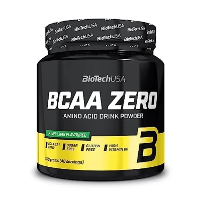 Afbeelding van BioTechUSA BCAA Zero Essentieel aminozuur poeder 6g met instant L leucine Veganistisch Suikervrij, Lactosevrij, Glutenvrij, 360 g, Kiwi limoen