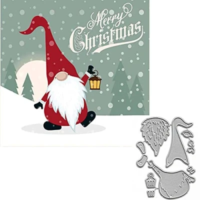 Afbeelding van Kerst Kerstman Metalen Die Cuts,Vrolijk Kerstfeest Snata Licht Hoed Card Snijden Dies Stencils DIY Scrapbooking Album Decoratieve Embossing Papier Festival Kaart Maken