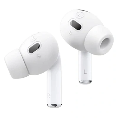 Afbeelding van elago [6 Paar] Oordopjes met Oorknoppen Hoesje Compatibel AirPods Pro 2 [3 Maten: Groot + Medium Klein], Apple 2e Generatie (Wit)
