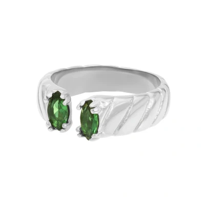 Afbeelding van Adore Emerald iXXXi Fame Ring 17 / Zilver