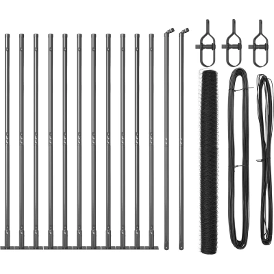 Afbeelding van vidaXL Fencing Set van 2 Grijs Staal 25 x 1,5 m Duurzaam