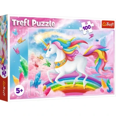 Afbeelding van Trefl Puzzel, In een kristallen wereld van eenhoorns, 100 elementen, voor kinderen vanaf 5 jaar