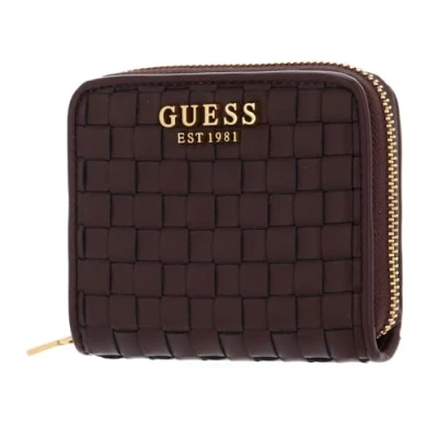 Afbeelding van GUESS Portemonnee Lisbet SLG Small Zip Around Wallet Mahogany Bruine