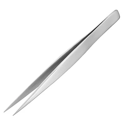 Afbeelding van fijne punt roestvrij staal pincet (rechte uiteinden), 150mm lang. MOTOR pt 02