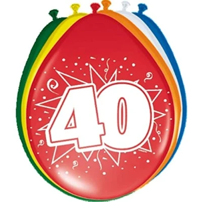 Afbeelding van Ballon 40 jaar 8 stuks