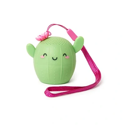 Afbeelding van Legami Mini handsfree en draadloze luidspreker, Pump Up The Volume, 5,8 x 5 cm, buitenhoes van rubber, binnenkant kunststof, motief cactus, selfies op afstand opnemen