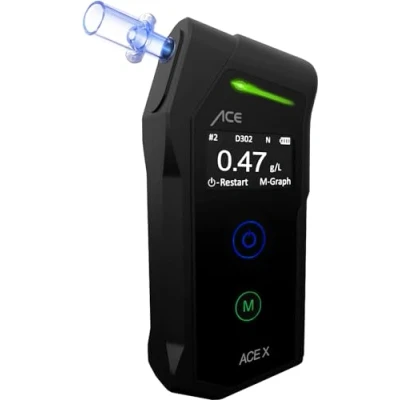 Afbeelding van ACE X Alcotester digitale blaastest politie alcoholtest TU Wien test winnaar (99,1% nauwkeurigheid)