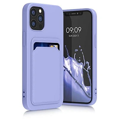 Afbeelding van kwmobile telefoonhoesje compatibel met Apple iPhone 12 / Pro hoesje Case pasjeshouder Smartphone cover in lavendel